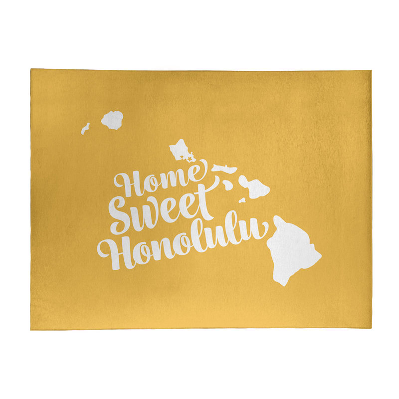 Tapis en poly-chenille honolulu hawaii, Rectangle 8 pi x 10 pi