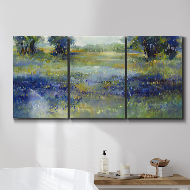 Winding Stream - Toile encadrée multi-pièces, H 36 po x l 72 po x P 2 po