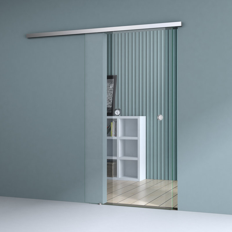 Durovin 900mm internal Sliding Glass Door - Clear Glass - Round Handle - With Soft Close, 1025mm x 2050mm