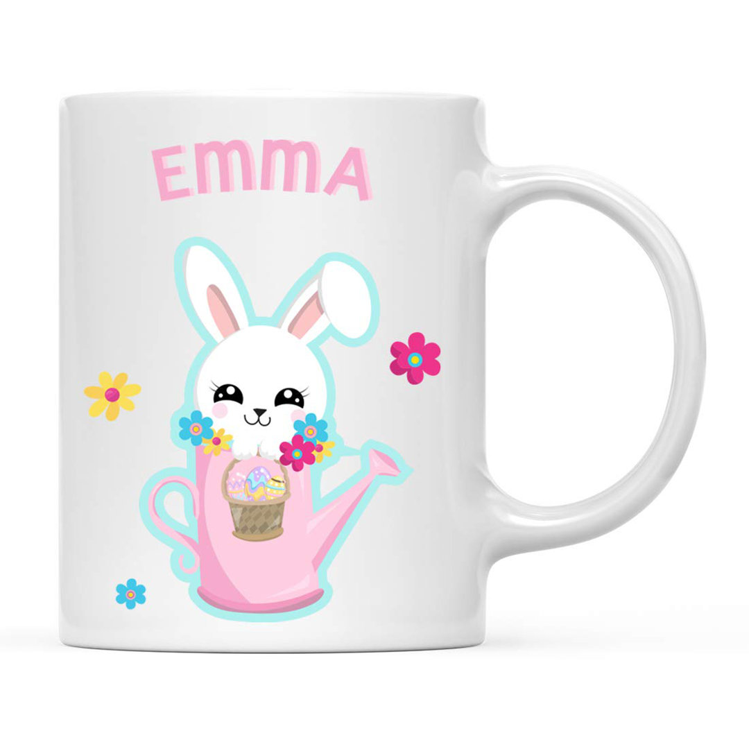 Wakefield Personalized Kids Rabbit in Garden Watering Can Coffee Mug Zoomie Kids 