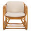 Brauner Rattan Pole Accent Chair
