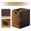 Poubelle de chambre à coucher rétro, poubelle combinée en fer et en bois pour chambre à coucher, poubelle rectangulaire avec poignée, poubelle de style industriel pour le bureau à domicile