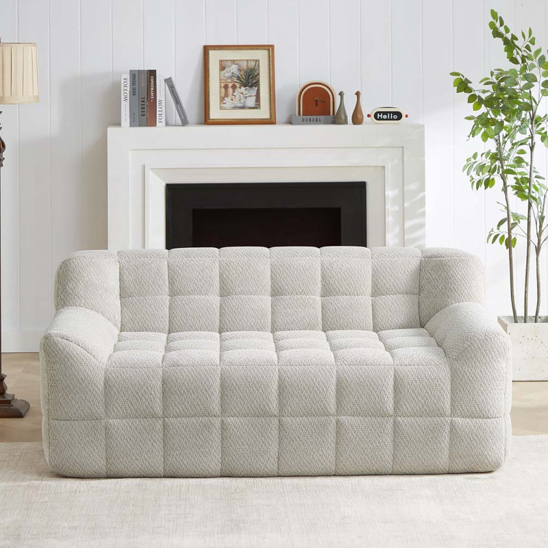 Canapé à compression complète 64,57 ", Beige