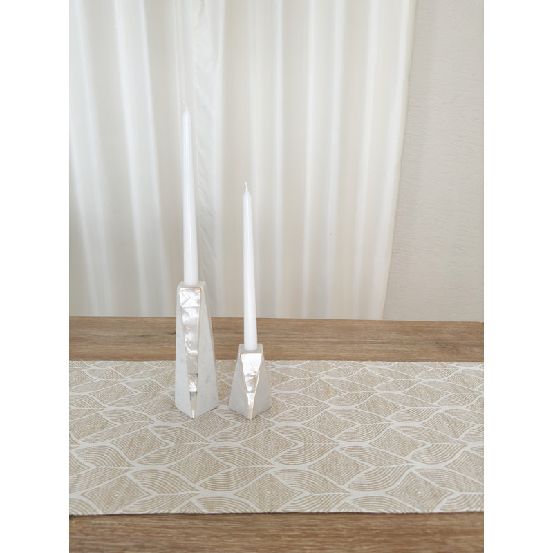 Geometric Table Runnner, Indigo