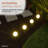 15"H Solar Glass Ball Color Changing LED Lights