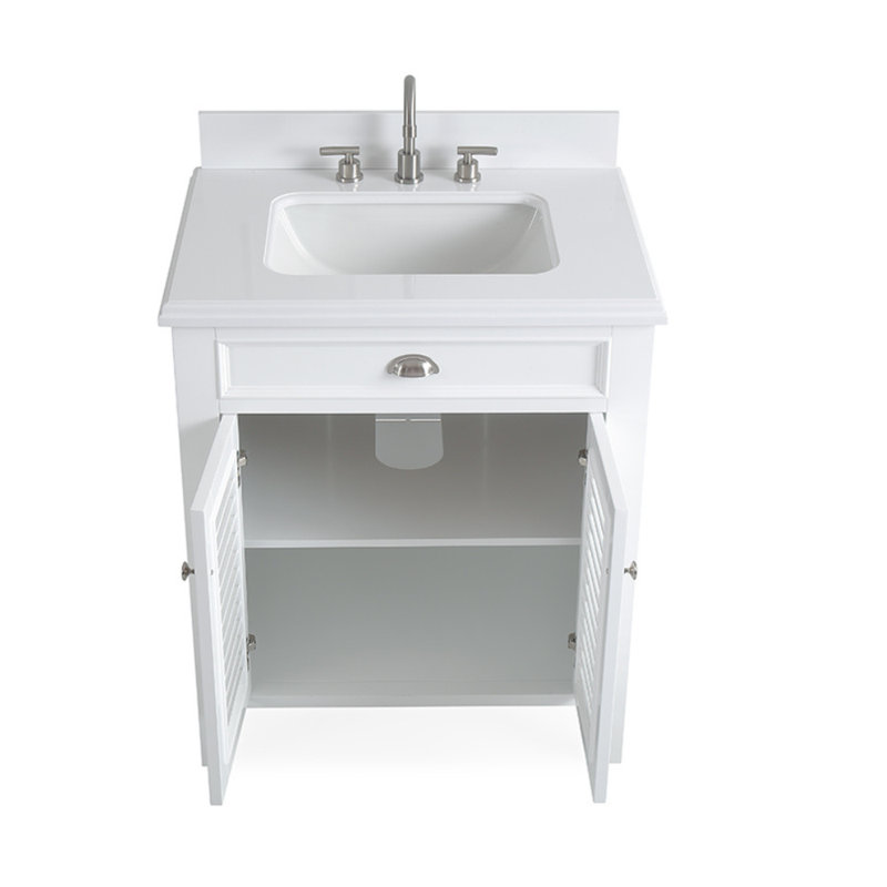 Meuble-lavabo blanc 30 po Kalani