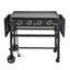 Royal Gourmet 4-Burner Flat Top Propane Gas Griddle with Side Shelves, Black
