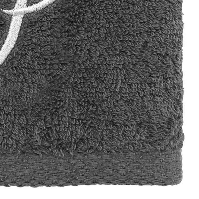Winston Porter Granite/Silver Script Monogram Fingertip Towel Letter P