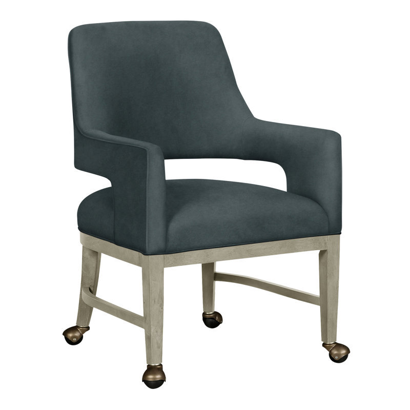 Josie Grande Upholstered Arm Chair, Polyester 9953 Loden, Almond Buff