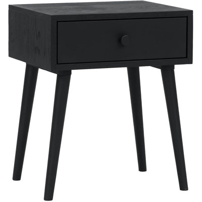 Table de chevet en bois massif avec tiroirs, capacité de 150 lb, table avec tiroirs de rangement Lux