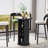 36.4" Tall Bar Table, Small Kitchen Cocktail Table, Sliding Door Round Fluted Base With Hidden Storage Space,For Small Space, Pub, Bistro, Living Room-362385024