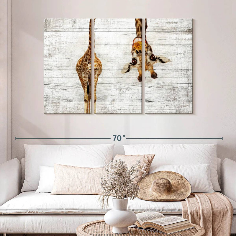 Wooden Peeking Giraffe, 32" H x 50" W