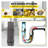 Professional Drain Cleaning Cable Kit - 100ft x 3/8" Solid Core Steel Sewer Snake with Cutter Attachments & Gloves for Kitchen, Bathroom & Floor Drains