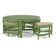 Raffles Rattan Cocktail Table with Benches