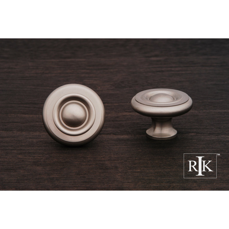 CK Series 1 1/2" Diameter Mushroom Knob, Satin Nickel (Pewter), Large
