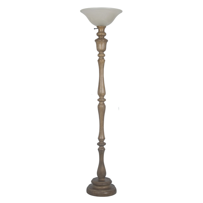 Lampe sur pied en polyrésine 69 po, Laiton