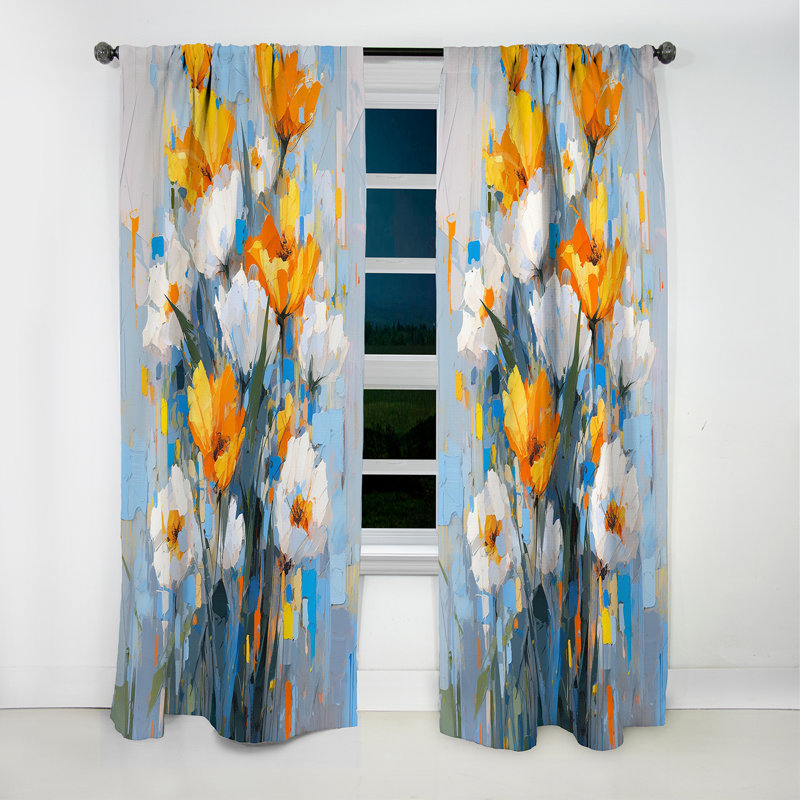 Rideau occultant à motif floral - 1 panneau Feagan, L 52 po x L 84 po