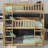 Twin-Sized Triple-Layer Rubber Wood Bunk Bed Fully Equipped With Ladders And Guardrails-1620661497