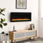 Foyer électrique mural encastré en verre trempé de 42 pouces avec télécommande et flamme multicolore-304487667