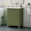 Petit meuble-lavabo 24 po avec lavabo en céramique, portes à fermeture douce et tablette réglable 24 po
