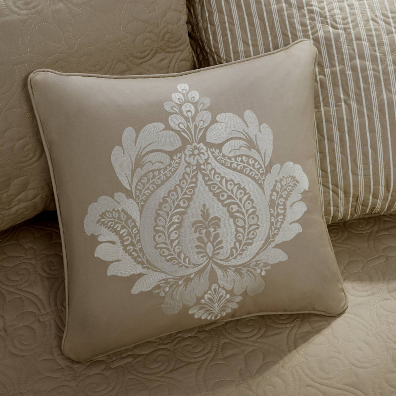 Gray Cotton Twin Reversible Floral Daybed Set