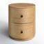 Fitzroy - Table de chevet moderne en acacia naturel