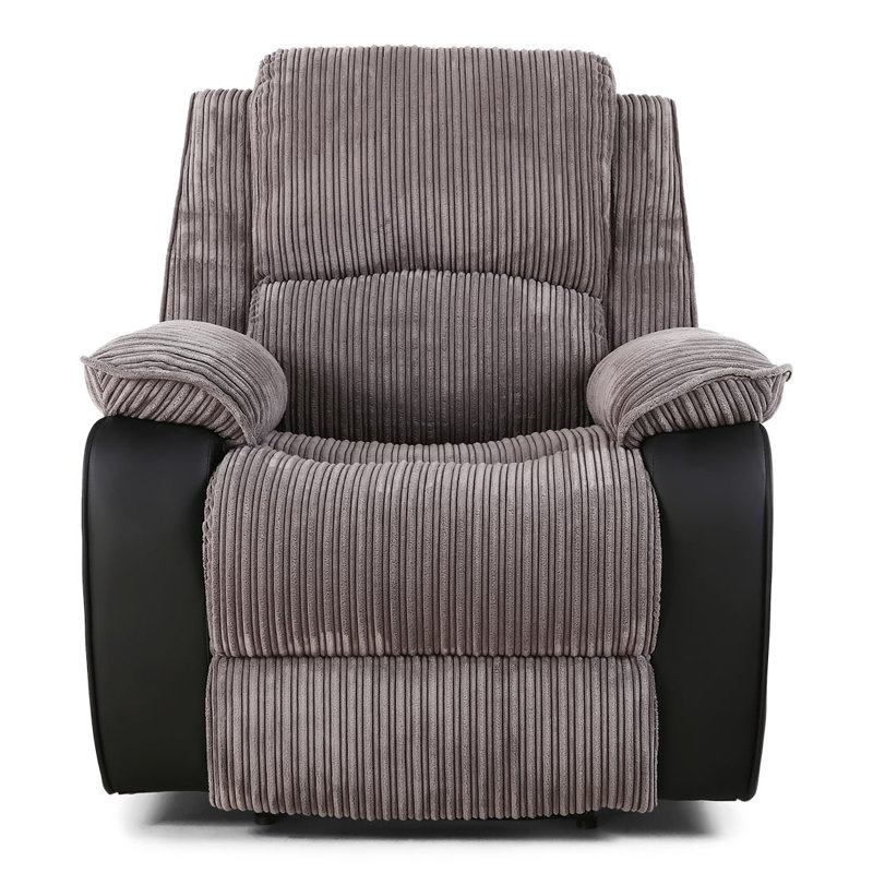 Trevon 94cm Wide Standard Recliner, Manual, Grey