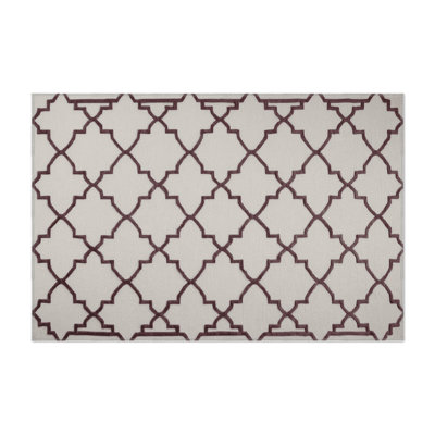 Tapis gris intérieur et extérieur Trellis
