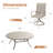 Patio Dining Set with 60" Metal Round Dining Table and 8 Padded PVC-coated polyester Swivel Chairs-1464450698