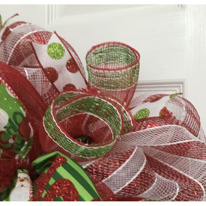 Couronne de Noël en canne de Noël Ho Ho Ho Ho Ho