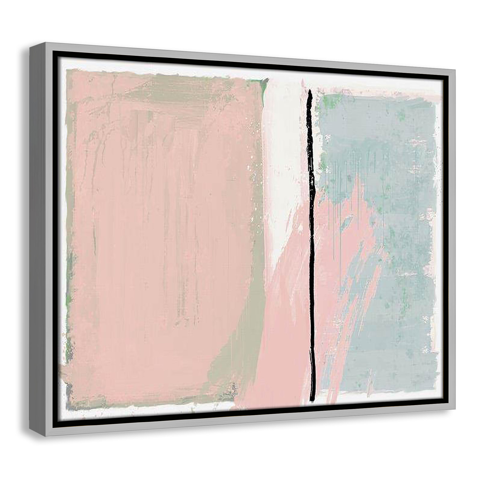 Pastel Opulance Print, 17.5" H x 21.5" W x 2" D, Silver Floater Framed, No Mat