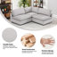 Canapé modulaire rembourré 3 pièces Nuccio-131636809