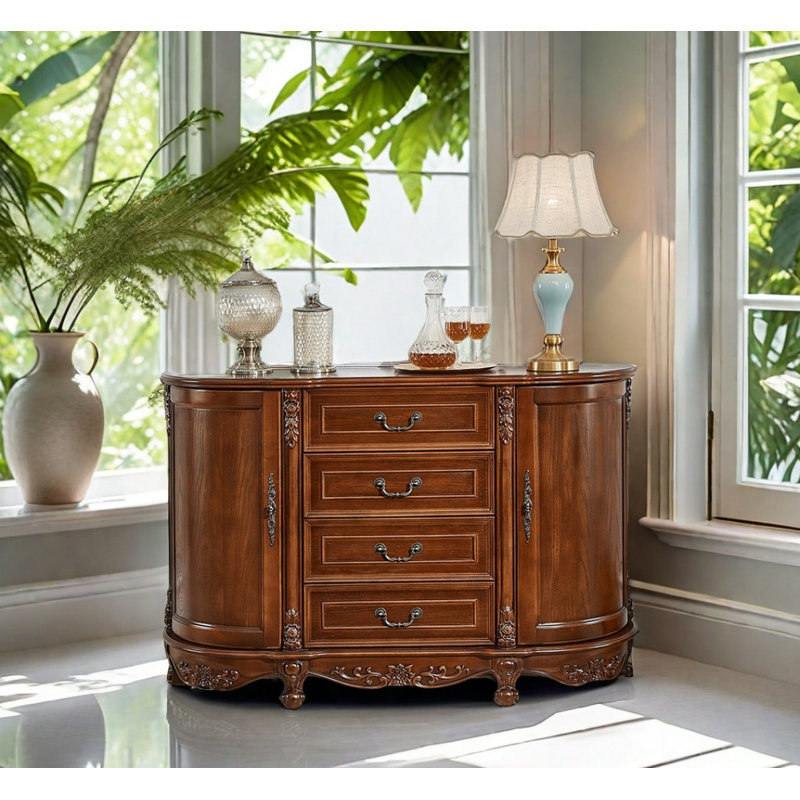 Buffet décoratif en bois massif Audun