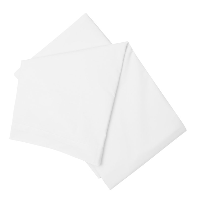 Cotton Blend Percale Flat Sheet, Kingsize (5'), White