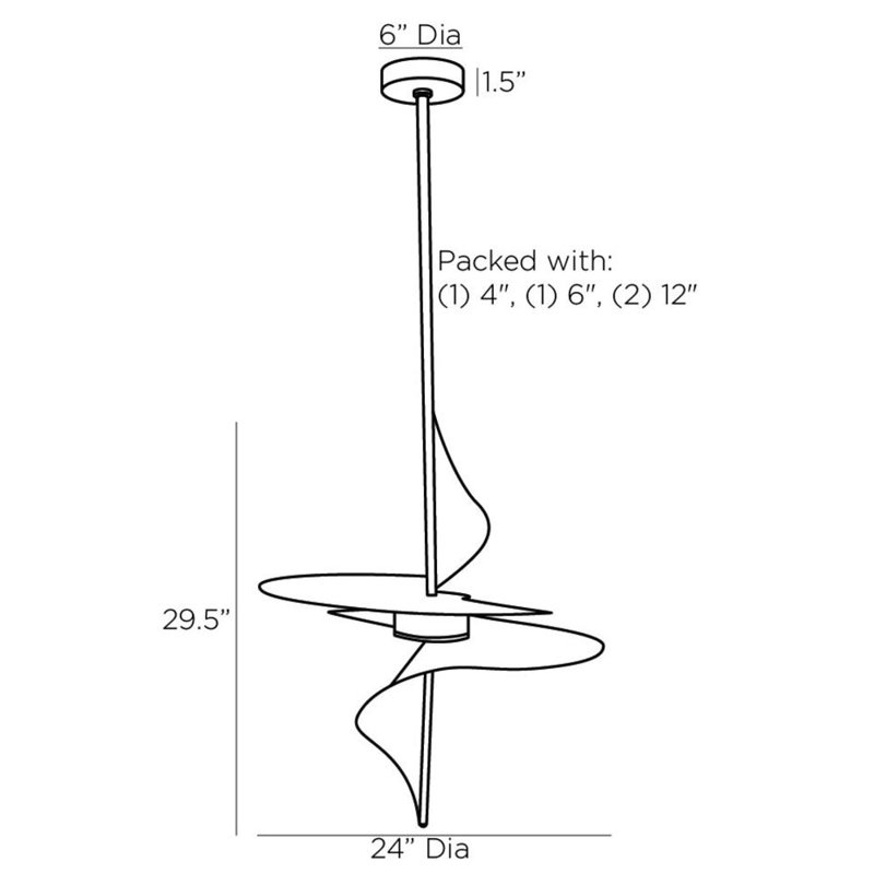 Renly 1 - Light LED Pendant