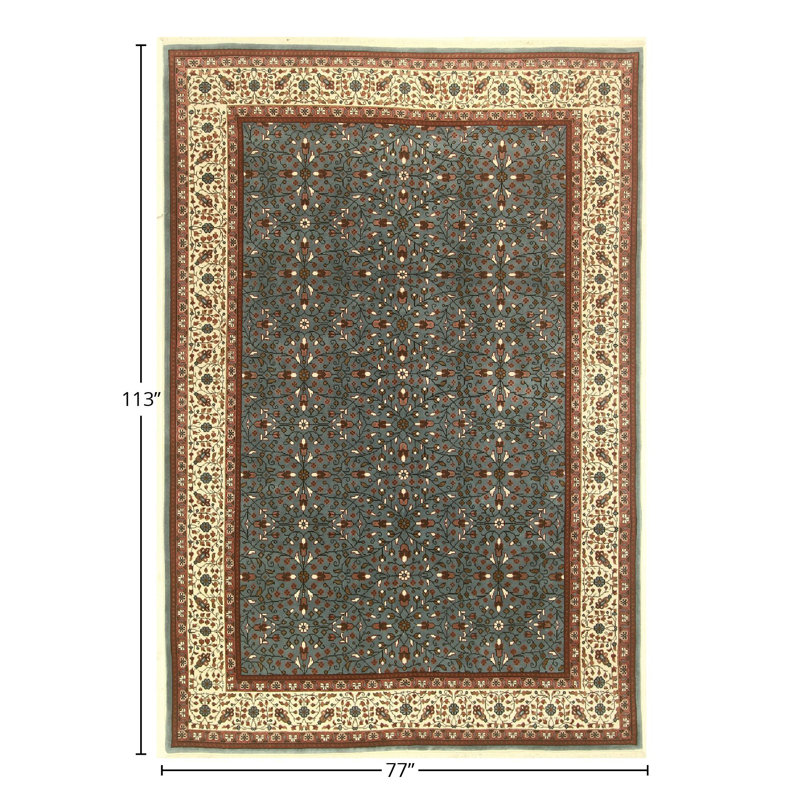 Hand Knotted Oriental Area Rug in Blue