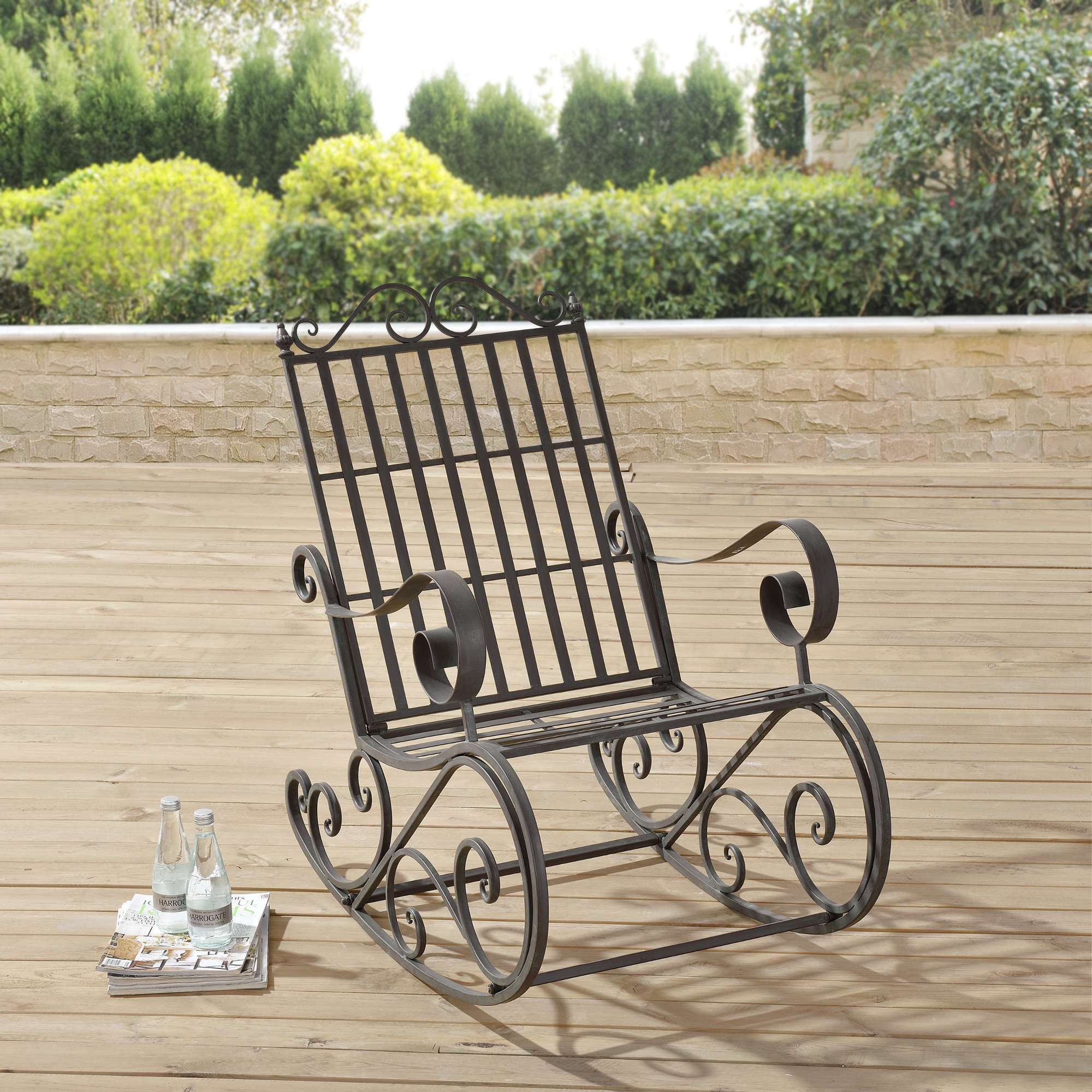 Astoria Grand Messier Metal Rocking Chair Wayfair