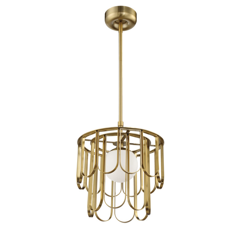 Hialmar 1 - Light Unique/Statement Pendant, Brass, 61.17" H x 15" W x 15" D