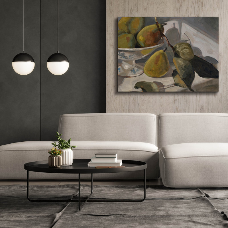  «Delightful Pears 1» par Marian Parsons, art mural sur toile, 54 po x 40 po