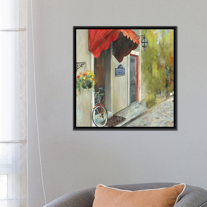 " Stopping " by PI Studio, 18" H x 18" W x 1.5" D, Black Framed Canvas, No Mat