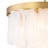 5 - Light Modern Tiered Alabaster Clouded Glass Drum Chandelier