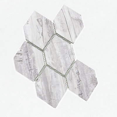 Carreau de mosaïque en verre 4 po x 5 po French Country Style