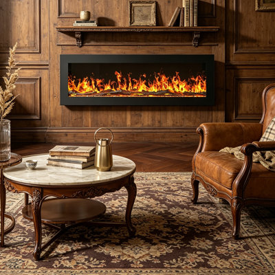 Symple Stuff Black Electric Fireplace