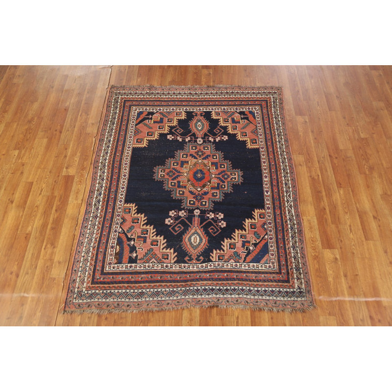 Tapis traditionnel avant teinture végétale pré-1900 4 x 5