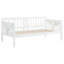 Lit de jour simple blanc Albany avec table rabattable et lit gigogne escamotable pour économiser de l'espace
