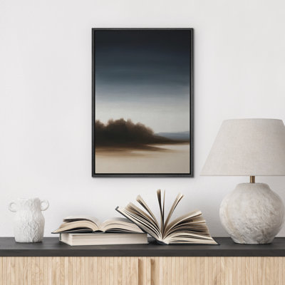 Reproduction de paysage abstrait encadrée d'art mural sur toile pour un décor moderne