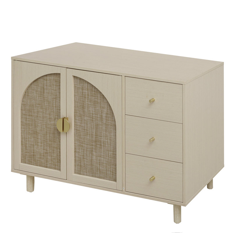 2 Door 3 Drawer Cabinet, Natural