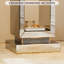 Table d'appoint moderne à miroir avec éclairage DEL, table de chevet à effet diamant avec base cylindrique pour salon, chambre et bureau, argent-786566906