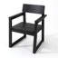 Chaise avec accoudoirs de jardin en PEHD noir