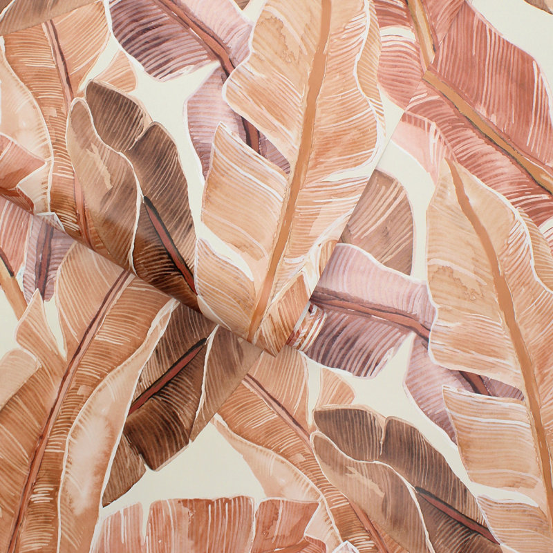 Papier peint adhésif Bahama Palm, Brun roux